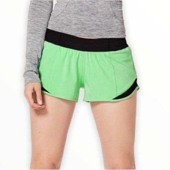 Lululemon Hotty Hot Gym Shorts Dragonfly Green 12 Large - Picture 1 of 9